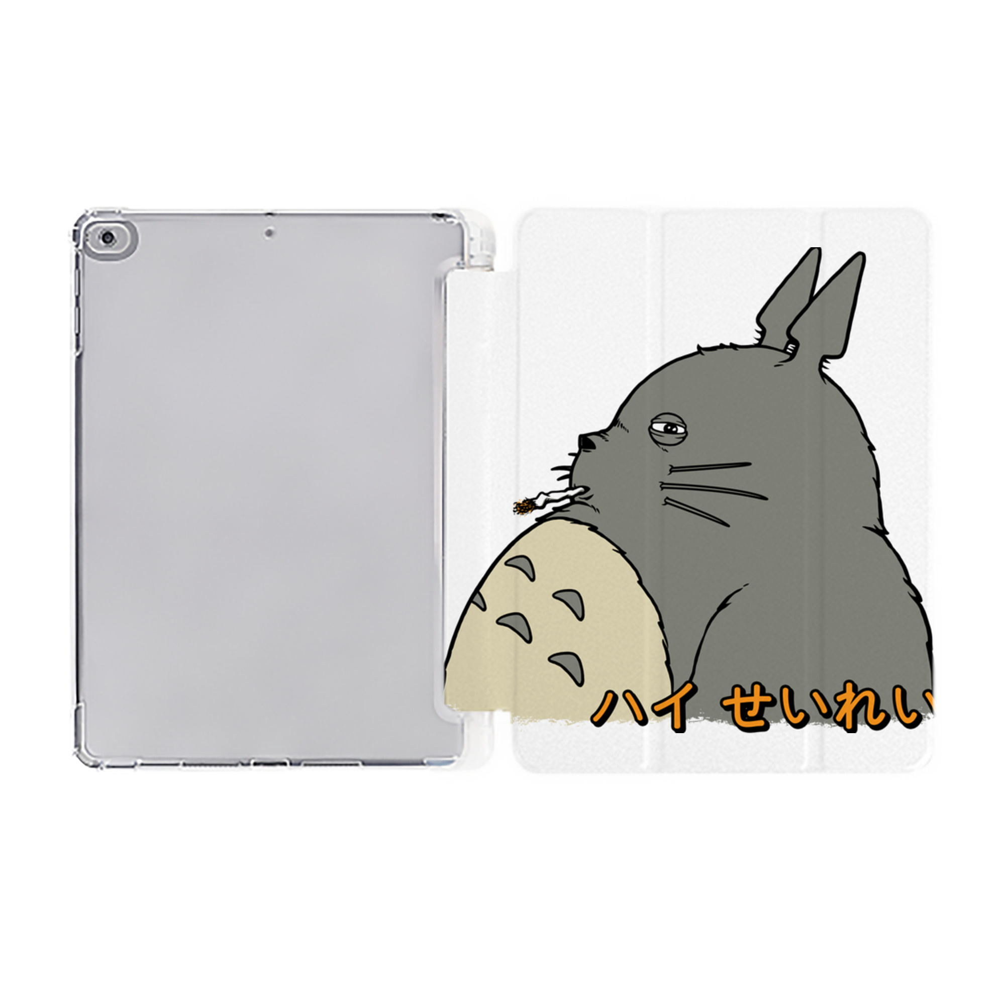 （画像用） となりのトトロ 草壁メイ 草壁サツキ My Neighbor Totoro Satsuki Kusakabe Mei Kusakabe IPad ケース ペン収納付き 三つ折りスタンド PUレザー×シリコン 対応機種9.5/10.5/10.9インチ